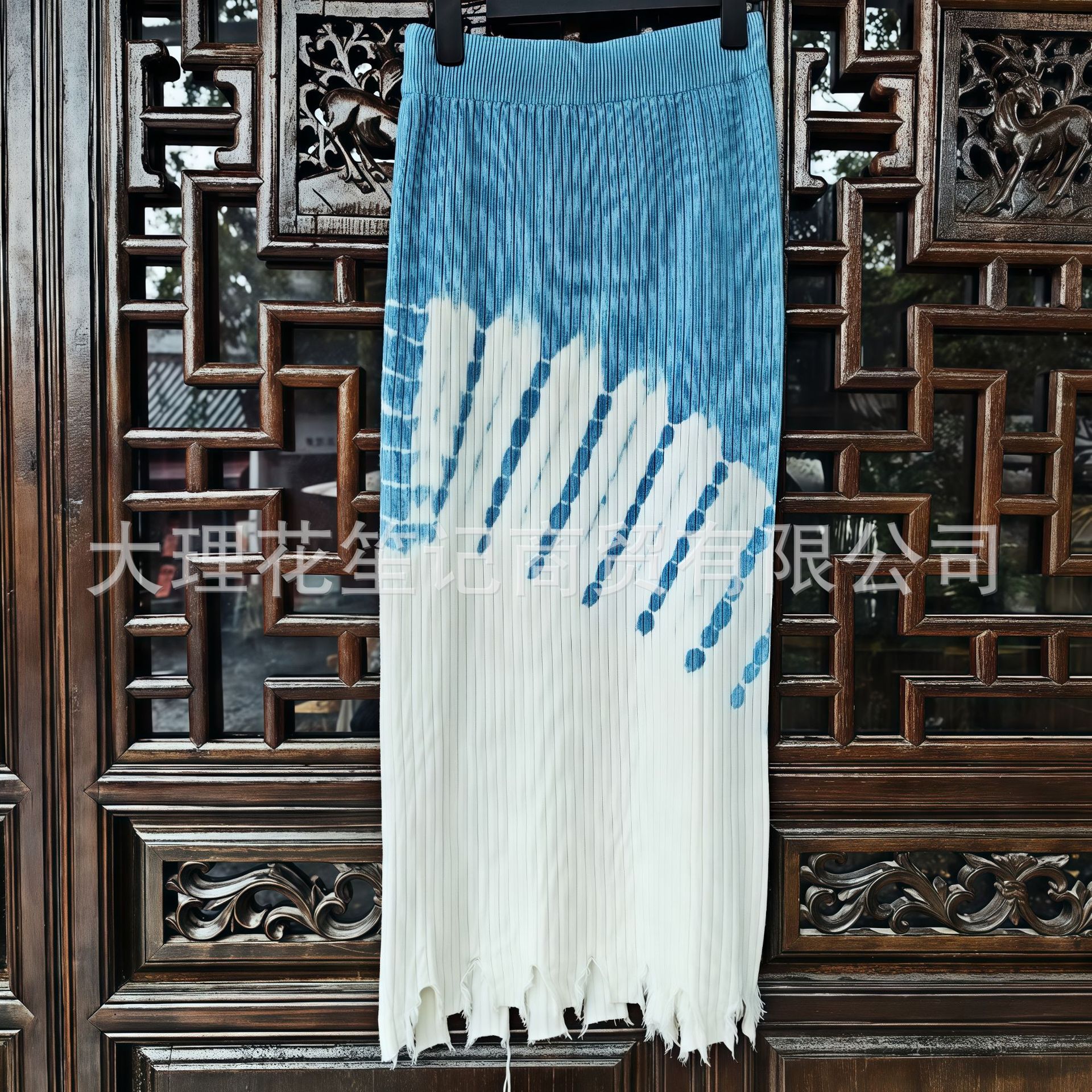 秋冬厚保暖批发扎染毛半裙云南手工毛裙包臀半身裙长裙针织百褶裙