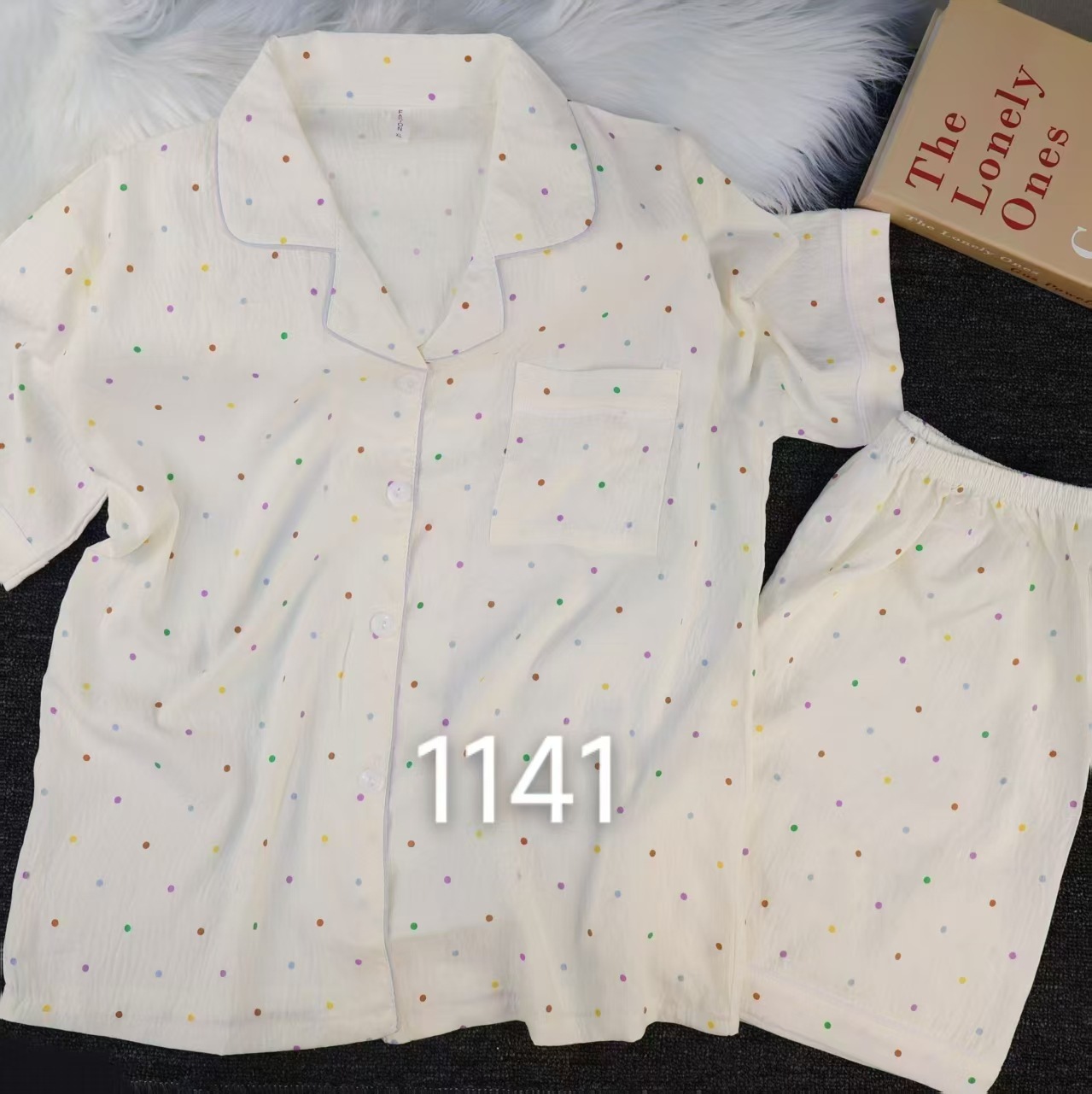 Al por mayor transfronterizo cantidad de preciosos pantalones cortos de mangas cortas de verano pijamas de nube de algodón nuevo cardigan con solapa dibujos animados ropa para el hogar