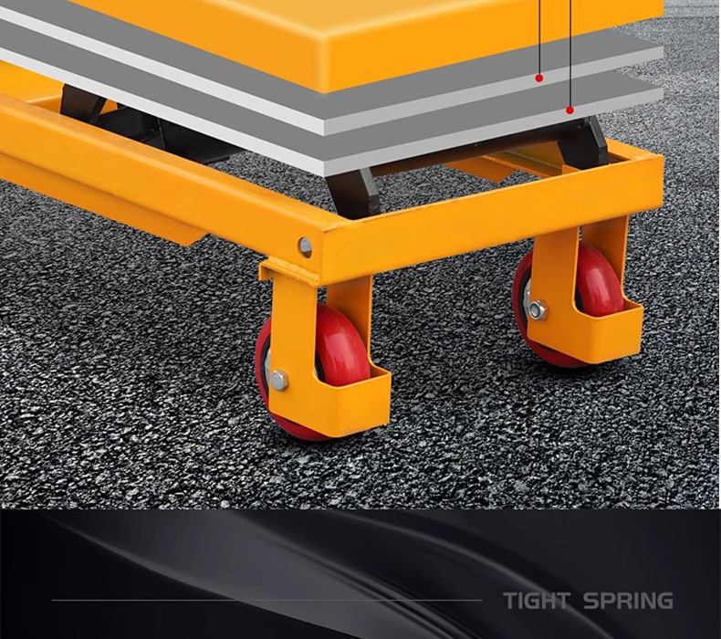 Manual hydraulic lift platform cart, small lift flatbed cart, electric loading and unloading cart, mobile scissor-type platform