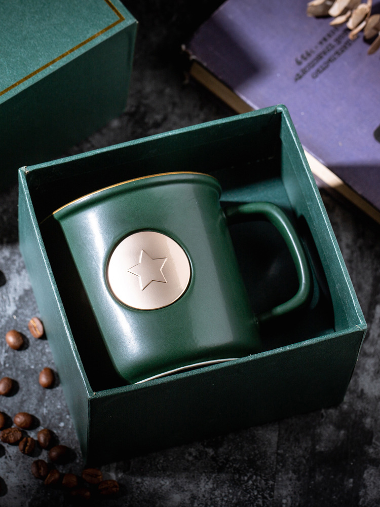 Taza de esmalte de bronce original, taza de cerámica, taza de café, taza de agua, logotipo impreso publicitario