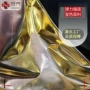 弹力金色涤氨镜面面料