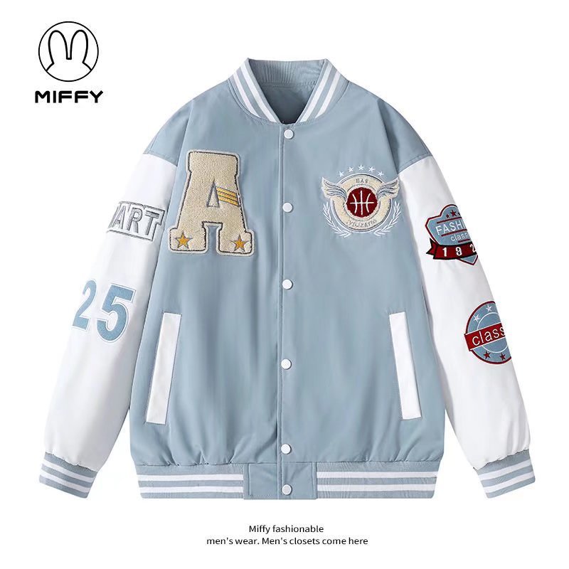 2022 nueva chaqueta de béisbol de los hombres más tamaño suelta marca de moda primavera y verano calle hip hop chaqueta a juego