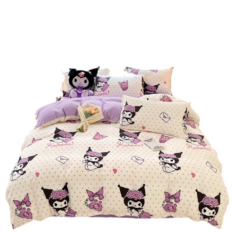 サンリオ ボックスシーツ 4点セット 寮 3点セット 家庭用寝具セット ベッドシーツ 掛け布団カバー ベッドバッグ 卸売代理店