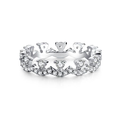 New S925 sterling silver stacked lace ring for women, full of diamonds, simple ins style full of diamonds, zircon ring, fashionable and advanced