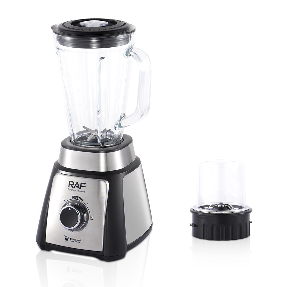 Máquina de cocción dos en uno de vidrio estándar europeo RAF, máquina de rotura de paredes de 1.5L, máquina de jugo de frutas y verduras, licuadora, exprimidor, hogar