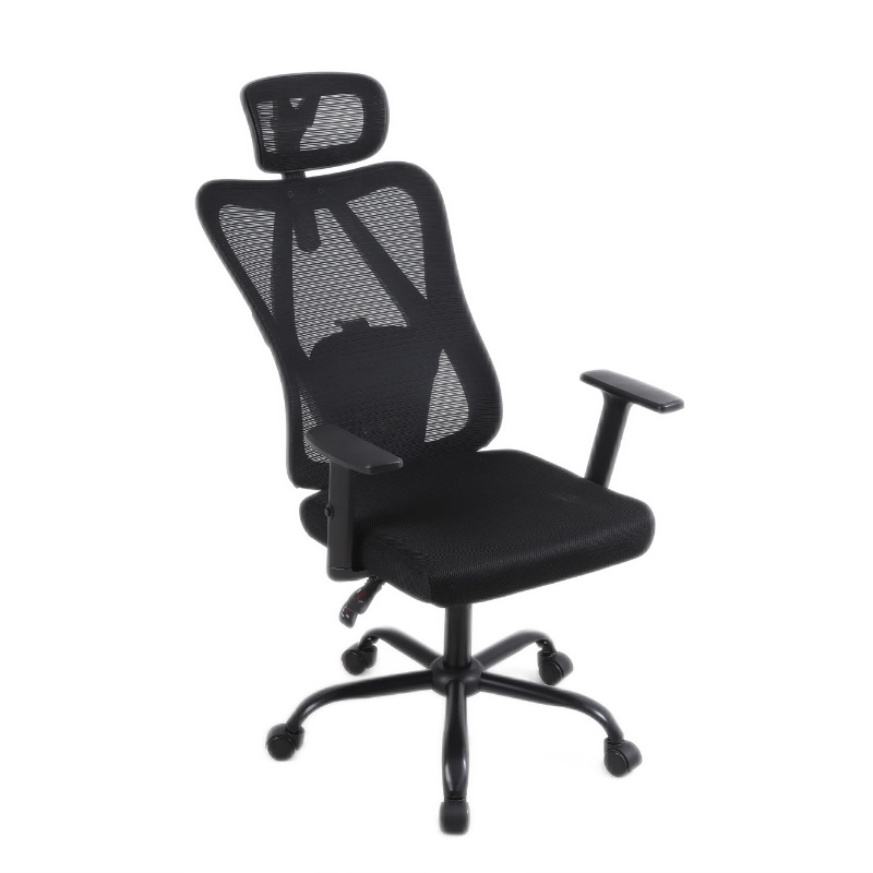 Silla de oficina, respaldo giratorio ajustable, reposabrazos reclinables, ergonomía, sedentario, cómodo, soporte de cintura, silla de jefe de computadora