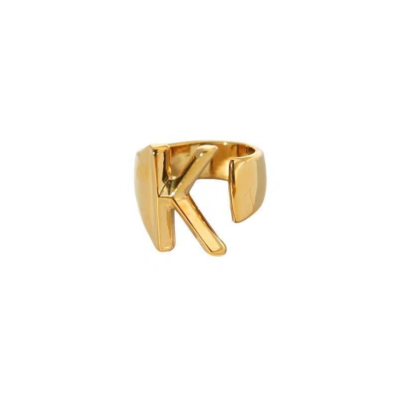 Fashion Letter Copper Plating Open Ring 1 Piece