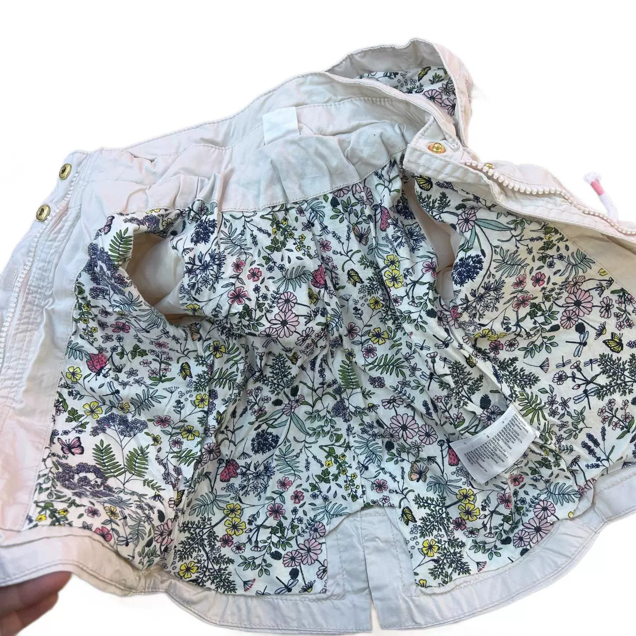 H * m niñas chaqueta de primavera 25 chaqueta de exportación de algodón europeo y americano con cremallera encapuchada Yama