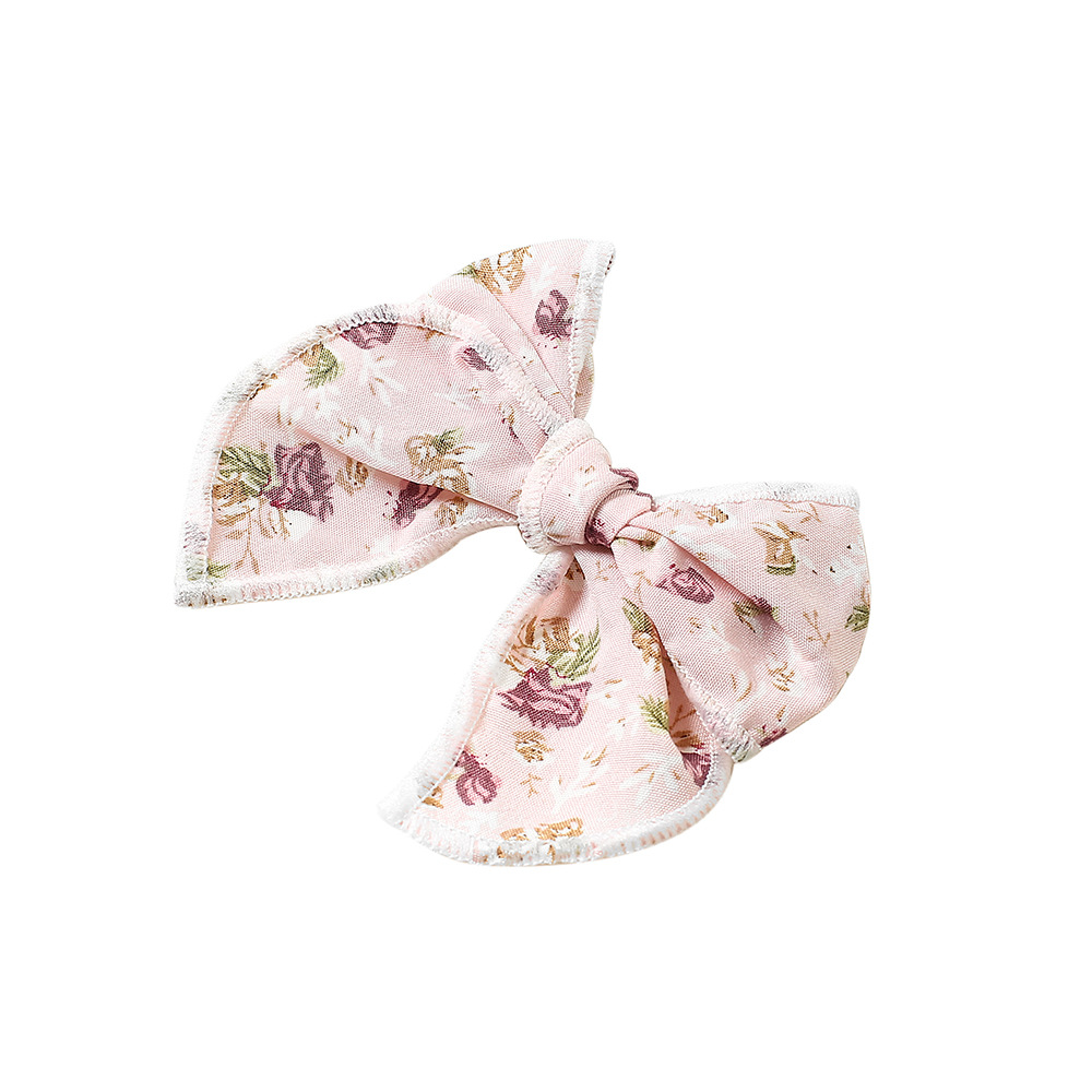 Europäische und amerikanische 2022 Herbst neue Haarschmuck Kinder Haarspange Baby Blumenstoff Schmetterlingsclip Baby Seitenclip Großhandel_voghion.com