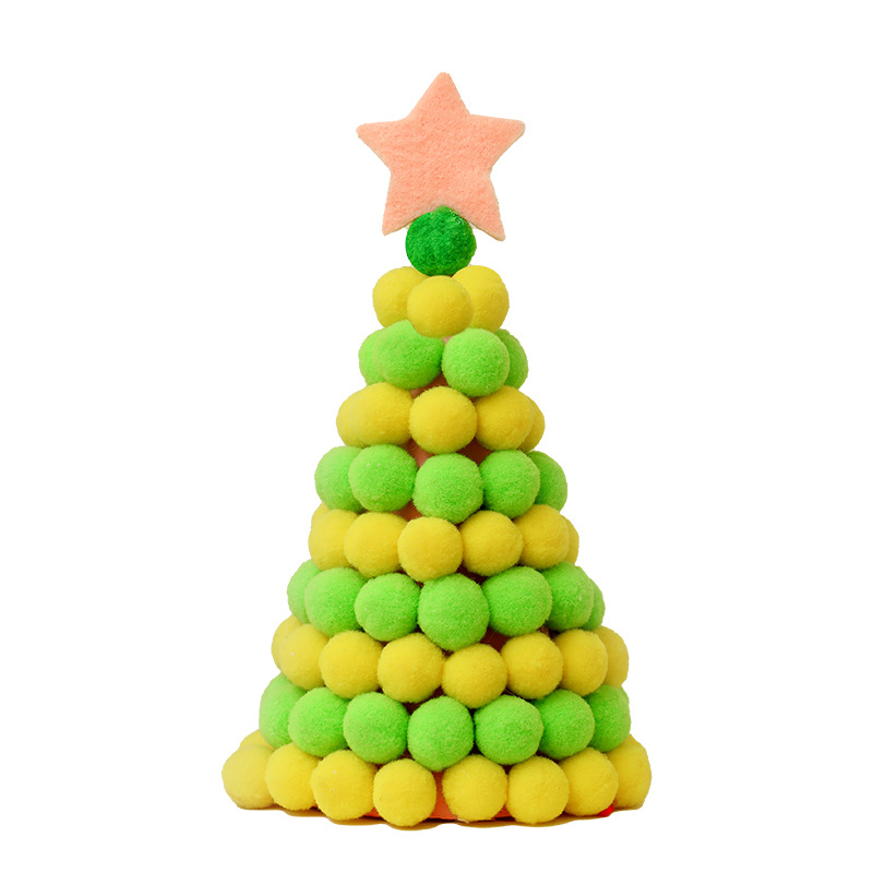 Mini árbol de Navidad bricolaje torsión bolsa de material hecho a mano decoración de mesa regalo pequeño para el hogar decoración de Navidad