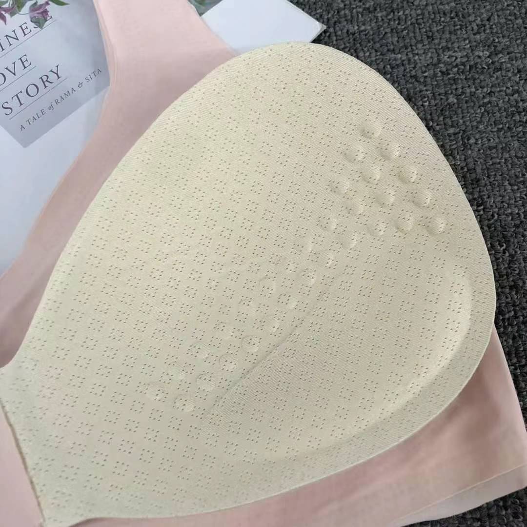 Nueva taza de látex sin marcas de alta calidad, chaleco de dama sin anillo de acero, bra de yoga, ropa interior deportiva, mujer al por mayor