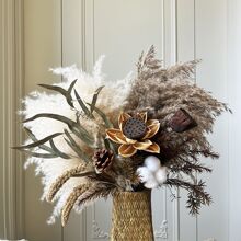 复古高级感天然风干芦苇真花干花花束客厅民宿服装店干花装饰摆件