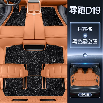 for the Leapmotor D19, this | Trunk Mat - package-danxia-brown-black-starry-sky-blanket-full-coverage-trunk-mat-magic-print-waterproof-leapmotor-d19-six-seater