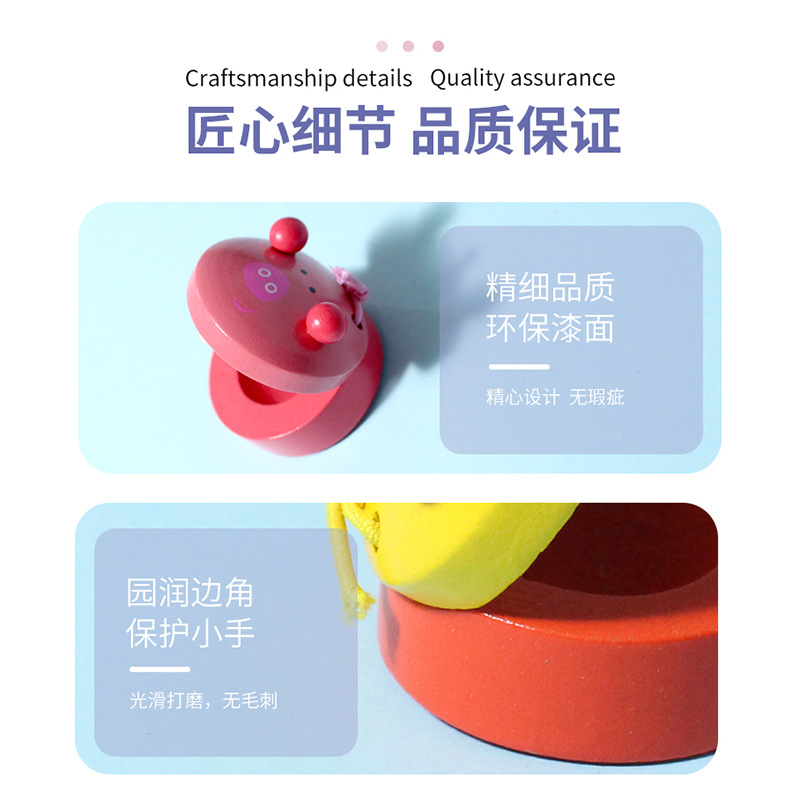 Junta de madera beech Orf percusión juguetes de música infantil de dibujos animados animales tablero profesional