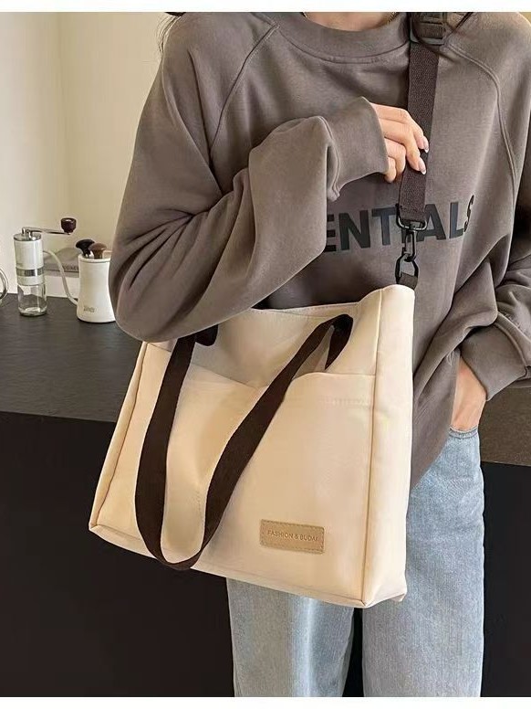 Diseño original japonés cremallera viaje engrosado lienzo bolsa de mano ocio estudiantes de literatura simple hombro mochila