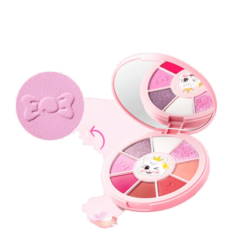 Палетка теней для макияжа Aulander Children's 8 Shadow Palette Makeup Cosmetics Small and Medium Performance Makeup