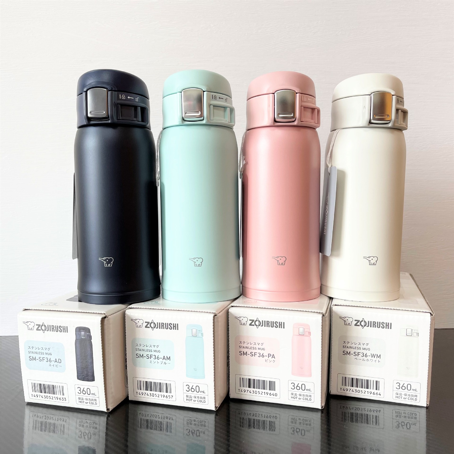 日本进口象印保温杯男女生超轻SM-SF36象牌印象儿童水杯子360ml