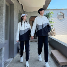 学生班服2022年春秋季新款款韩版拼色百搭宽松外套中学生校服