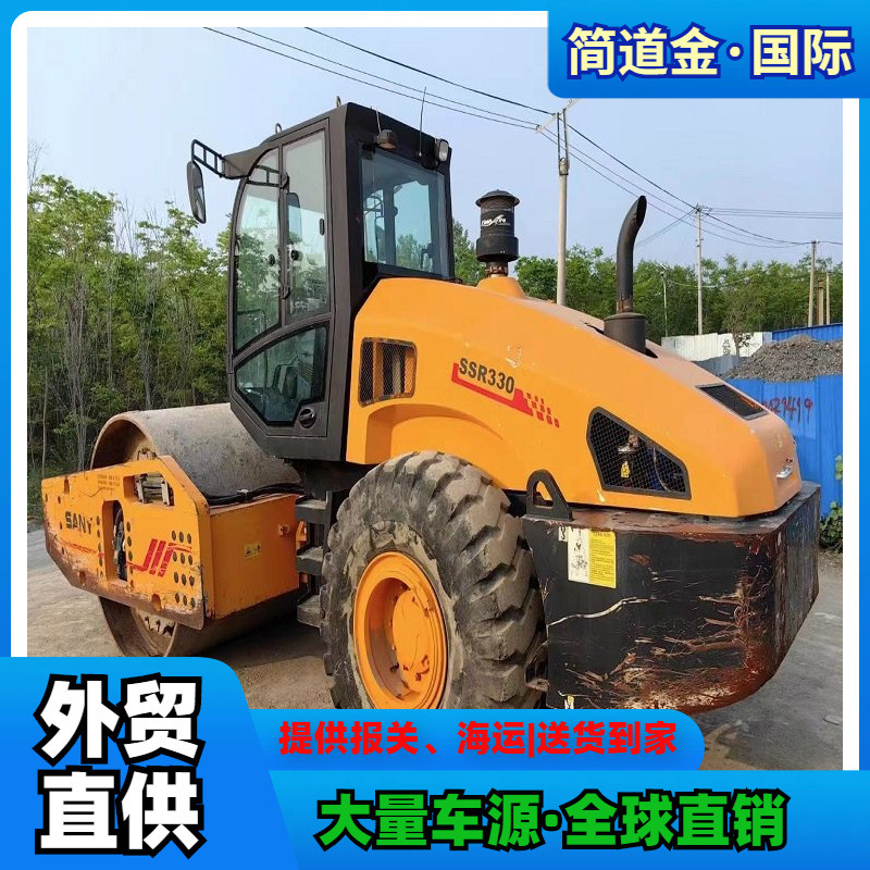 二手三一震动压路机 26吨双驱单钢轮 全液压振动22吨