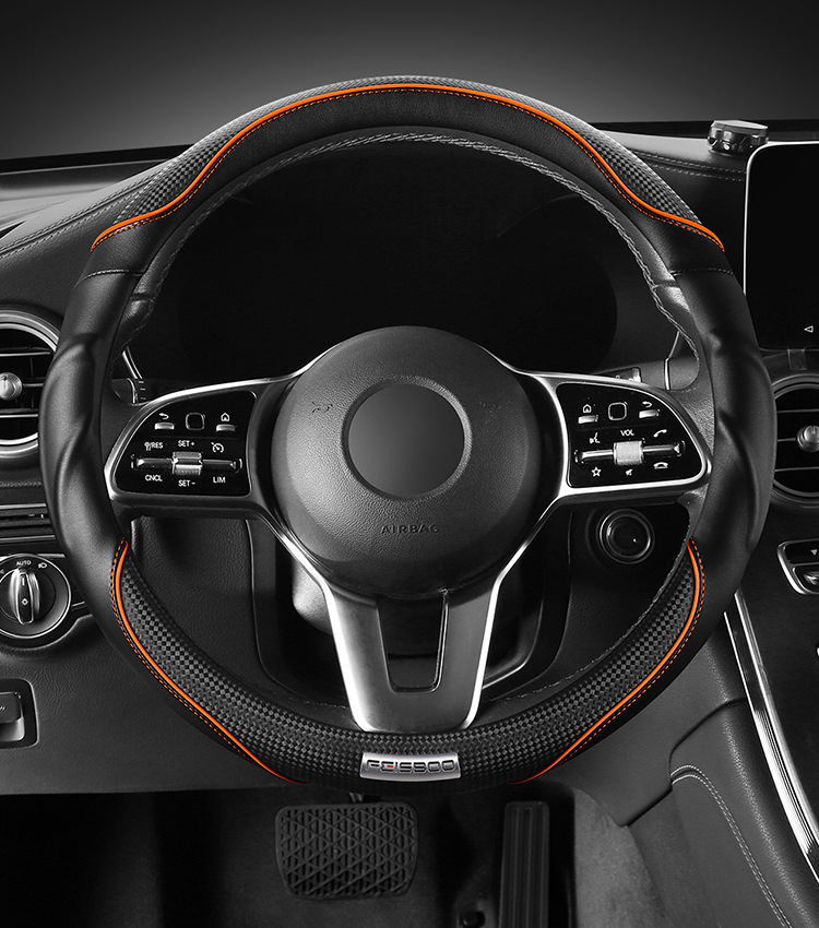 2025 new steering wheel cover high-end sports 3D cheetah car booster cover non-slip shock-absorbing breathable car handle cover