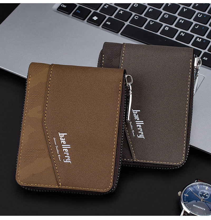 60g Weight Polyester Lining Material Zipper Closure Type Small Wallets Bags Type 1 Piece Quantity Casual, Daily Occasion Pu Leather Material Solid Color Pattern All Seasons Season Men's Gender Basic Style Square Shape Men's Solid Color Pu Leather Zipper Small Wallets 10