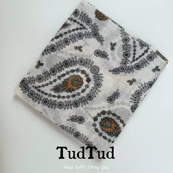 TudTud Fashion Accessory Small Square Scarf Paisley Cashew Flower Floral Headscarf Square Scarf Hair Accessory for Women New Style