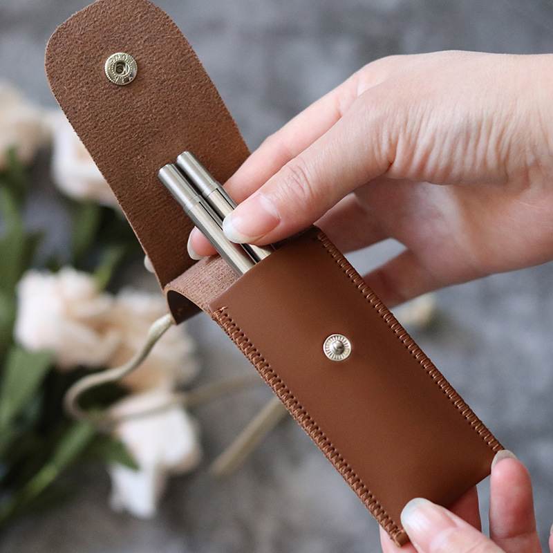 Acampar al aire libre plegable rojo sándalo palillos viaje de acero inoxidable ala de pollo Ebony palillos de almacenamiento portátil regalo