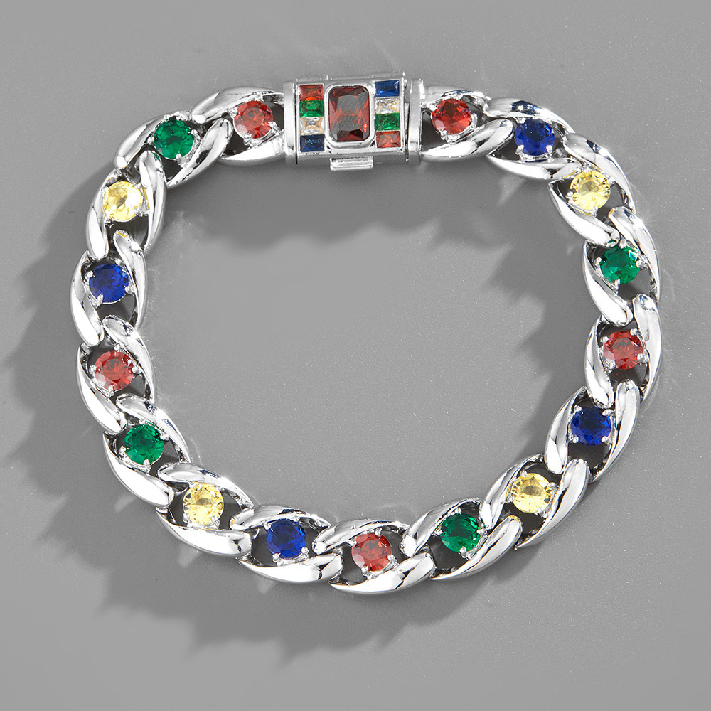 Cuban Link Chain Necklace With Full Zircon Stones For Men And Women_voghion.com