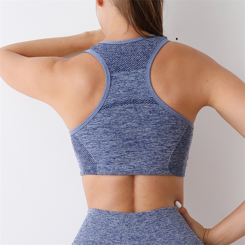 Europeos y estadounidenses ajustados sin pierna trajes de alta intensidad correr fitness chaleco de rosca bra set de yoga