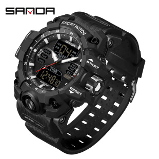 Sanda New Cross-border Electronic Watch for Teenagers Fashion Luminous Waterproof Shockproof Alarm Clock Men's Watch