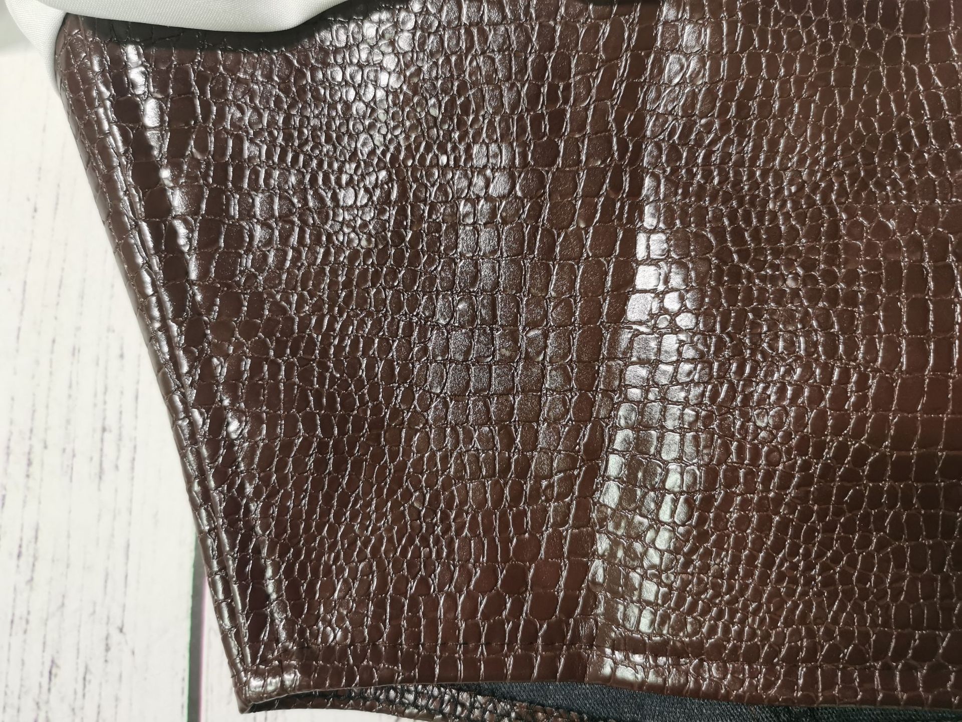 Stitching Pu Leather Zipper Top NSSJW96958