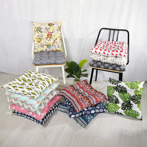 Exhaustive style soft cushion for export factory production, with binding straps and anti-slip, sofa chair cushion, compressed cross-border.