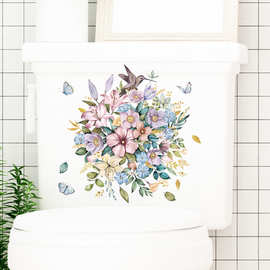 花朵马桶装饰画卫生间马桶盖贴纸马桶垫厕所贴花雏菊墙贴小花贴纸
