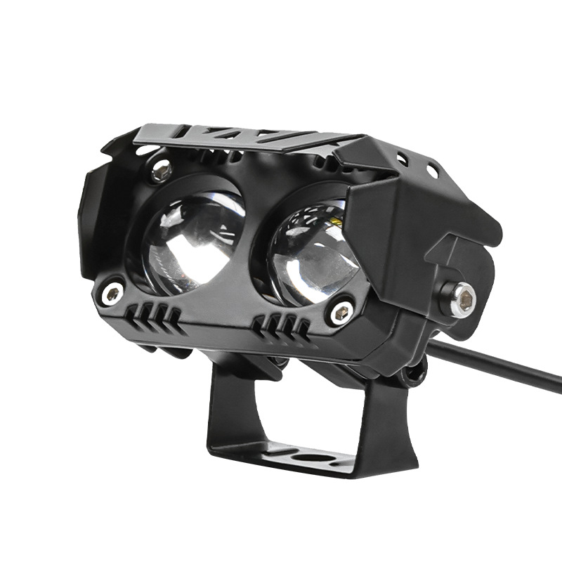 Fóter de motocicleta externo LED, impermeable para ambos ojos, luz modificada para coche eléctrico súper brillante, blanco, amarillo, luz lejana y cercana, faro frontal