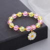 Fashionable bracelet, Korean style, flowered, wholesale