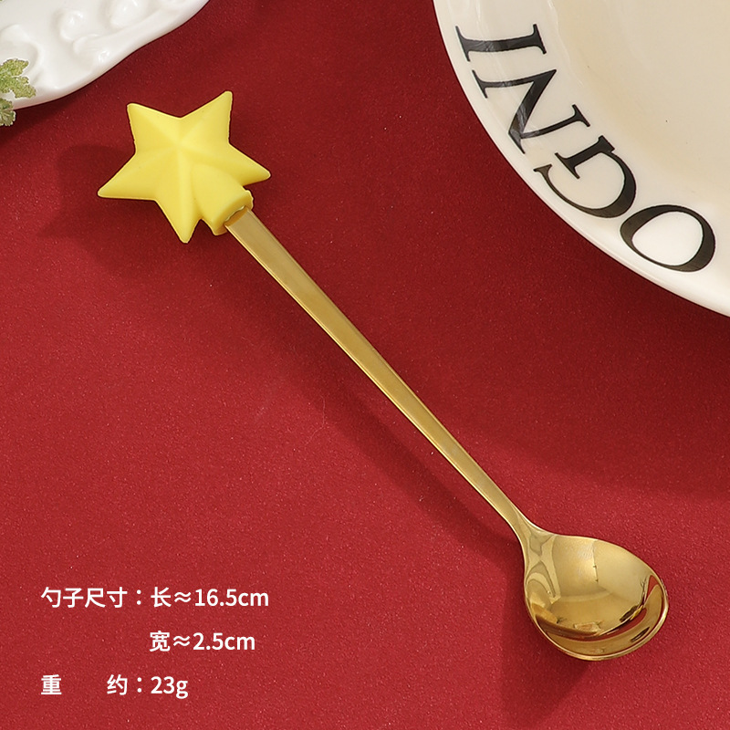 国境を越えた対外貿易304ステンレスクリスマス公仔フォークスプーンセットコーヒーもちスイーツ漫画ギフトボックス食器|undefined