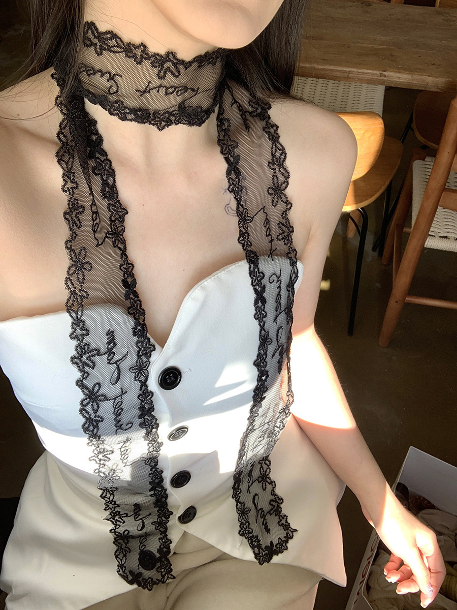 목 리본 4#검은색 영어