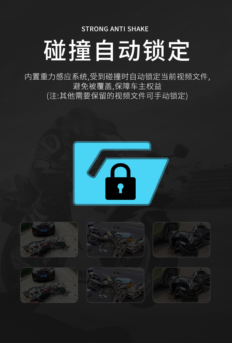 Motorcycle Driving Recorder 2K4K High-Definition Night Vision Gps Front and Rear Dual Recording Lens Electric Motorcycle Wifi Waterproof