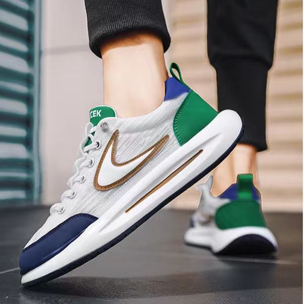 Zapatos de hombre primavera nuevo calzado deportivo ligero y cómodo moda casual superficie suave suela blanda suela gruesa todo fósforo zapatos blancos zapatos de moda