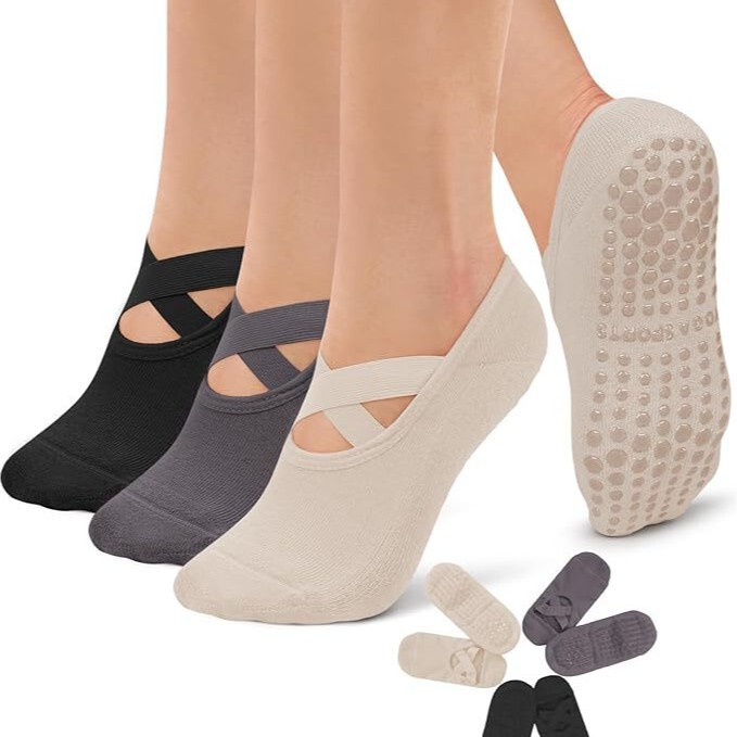 Free Design and Procurement of Products: Lifestyle Packs, Pilates Socks, Yoga Socks with Grips, Women's Non-Slip Exercise Socks
