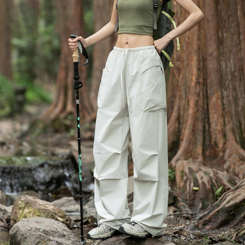 啄木鸟冲锋裤女夏季户外山系登山徒步工装速干运动伞兵防晒休闲裤|undefined
