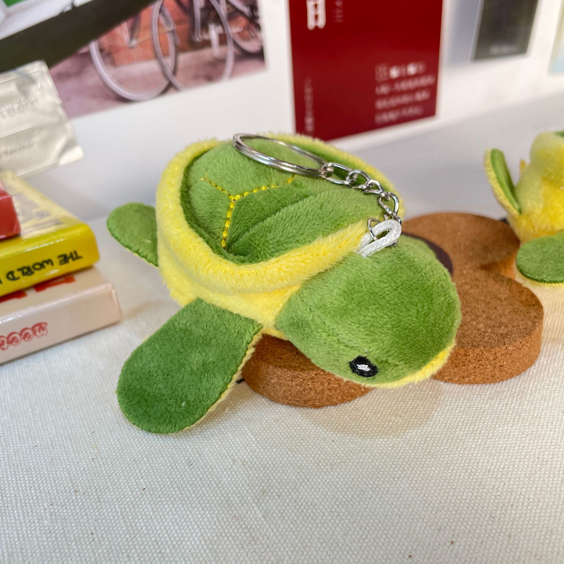 Cute Little Turtle Plush Toy Ornament Small Gift for Kids Doll Keychain Accessory Figurine GJ221