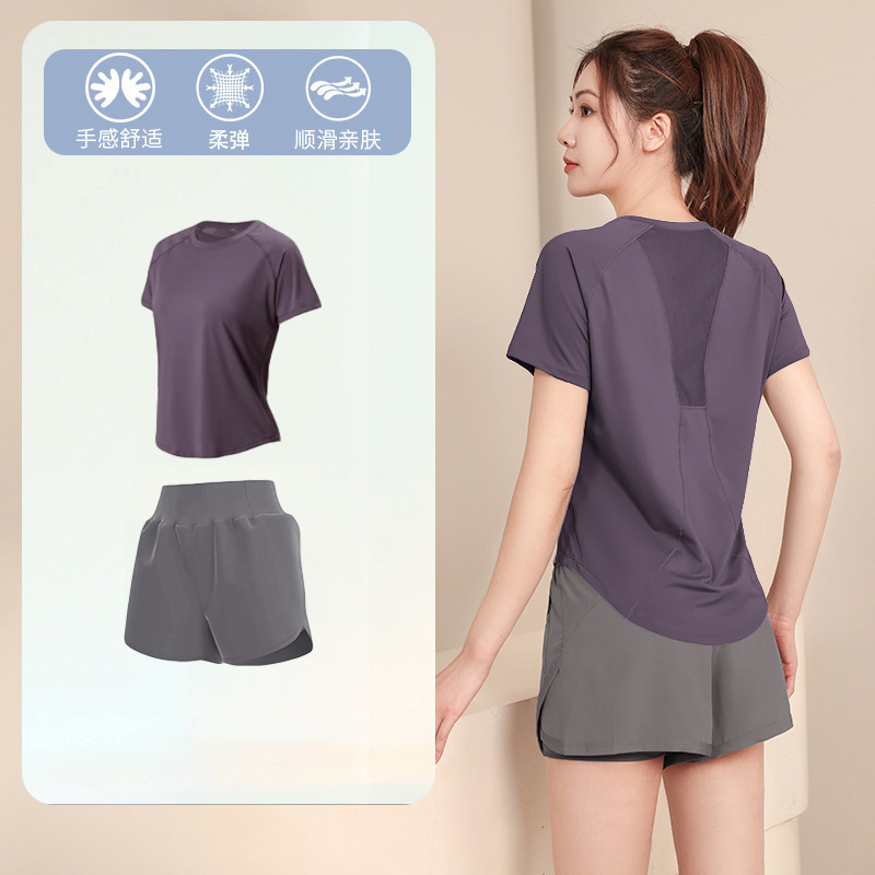 Running T-Shirt for Women, Cool and Quick-Drying Yoga Fitness Wear, Sports Short-Sleeved Top, Large Size for Fat Mm2026 Summer New Style