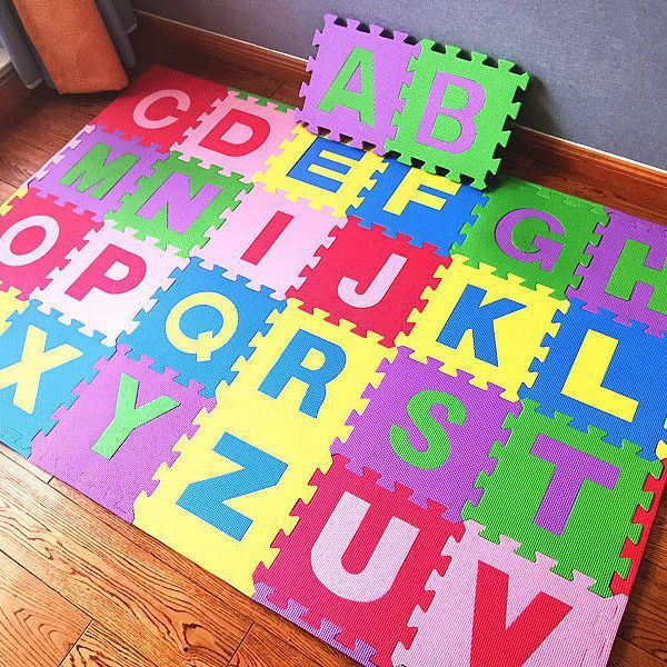 Number and Letter Puzzle Foam Floor Mat for Kidsren and Babies Crawling Mat Bedroom Splicing Floor Sponge Mat for Home Use