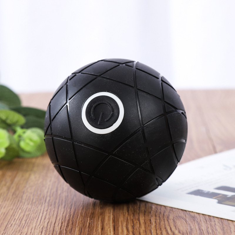 USB充電式按鍵電動按摩器硅膠震動瑜伽按摩球按摩肌肉放鬆健身球