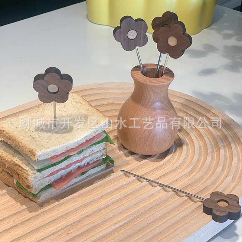 Artículo creativo japonés tiquetas de fruta encantadoras dibujos animados troncos horquilla de postre horquilla de postre horquilla de pastel de acero inoxidable horquilla de dulces horquilla de pasteles de luna