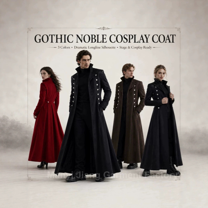 Medieval Renaissance Retro Double-Breasted Trench Coat Halloween Role-Playing Stage Performance Cos Costume Medieval Renaissance Retro Double-Breasted Trench Coat Halloween Role-Playing Stage Performance Cos Costume