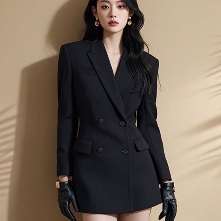 2026 Season's Hot-Selling Design: Black Blazer Dress with Korean-Style Waist-Cinching, Hip-Hugging, Slimming, Versatile, and Elegant Short Skirt 2026 Season's Hot-Selling Design: Black Blazer Dress with Korean-Style Waist-Cinching, Hip-Hugging, Slimming, Versatile, and Elegant Short Skirt