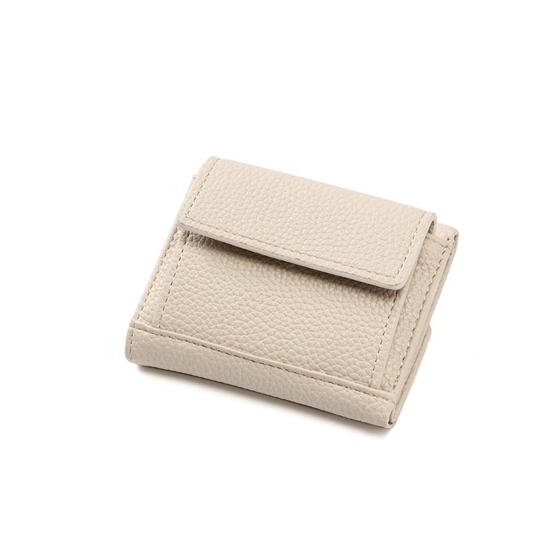 Nueva moda corta billetera de mujer estilo japonés tres plegables mini multi-tarjeta bolsa de tarjetas de tendencia gran capacidad