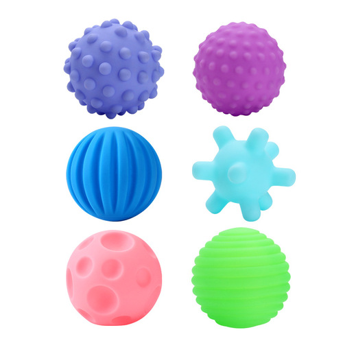 Touch balls for biting, Manhattan baby hand grabbing balls, baby touch sensation training, soft rubber intelligent children's toys, wholesale